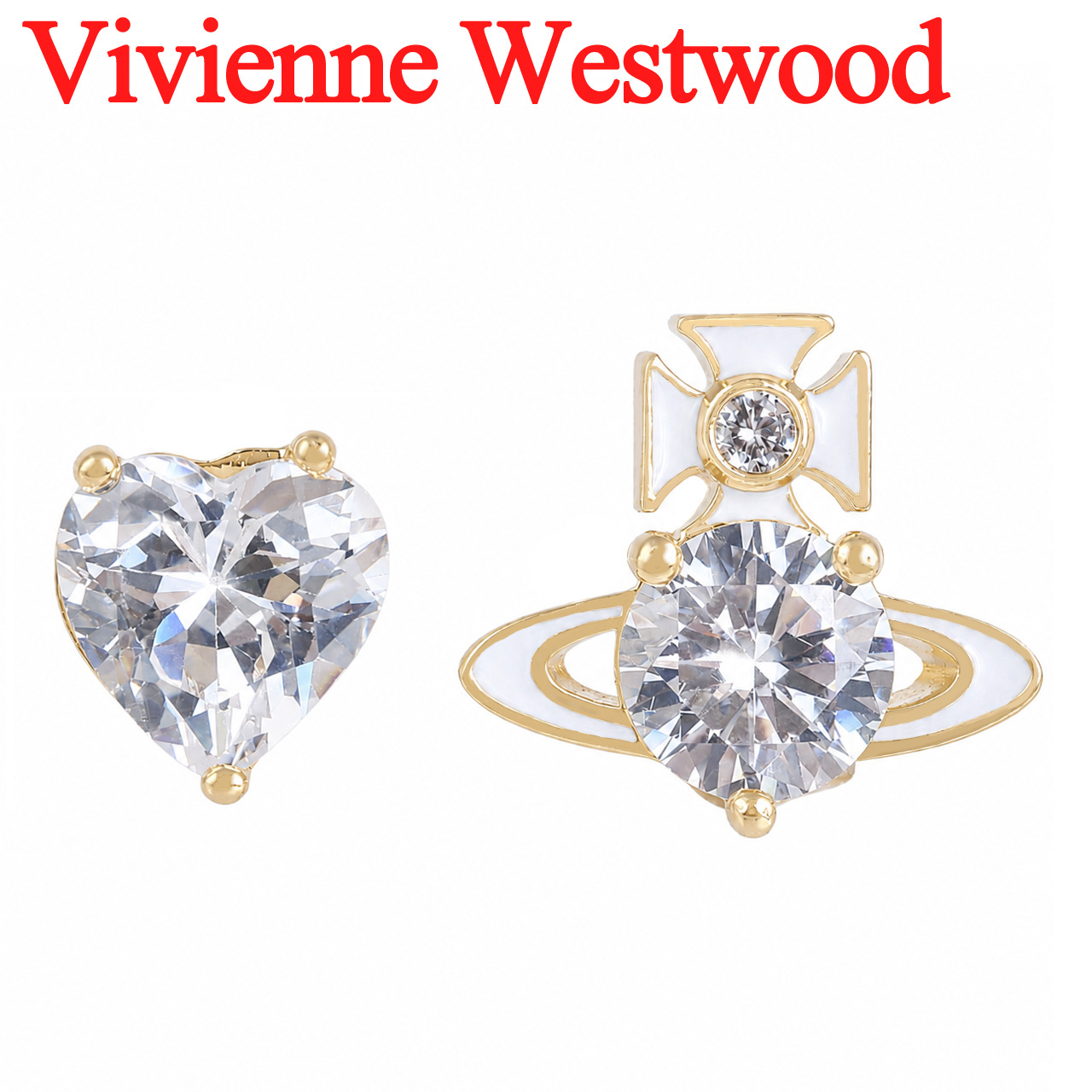 ヴィヴィアンウエストウッド ピアス レディース 女性用 オーブ ハート アクセサリー 両耳用 Vivienne Westwood ミリーピアス 62010383 選べる2色 【2026年春夏新作】 【ラッピング無料 誕生日 お祝い プレゼント ギフト 贈り物】