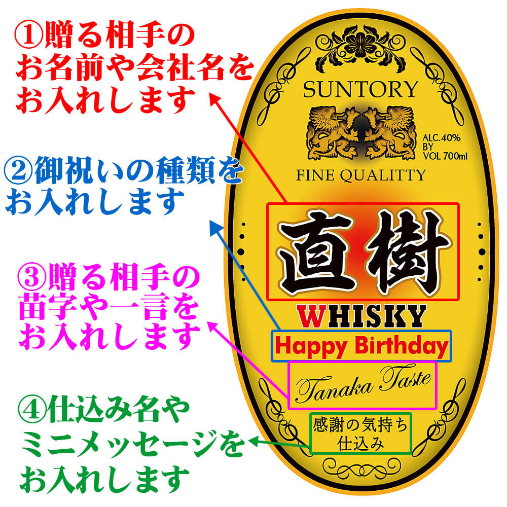 名入れラベルの「サントリー角瓶」角ウイスキー【送料無料】700mlラッピング付/還暦祝い/誕生日/名入りラベル/父の日/プレゼント/退職祝い/名前入れ/退職祝