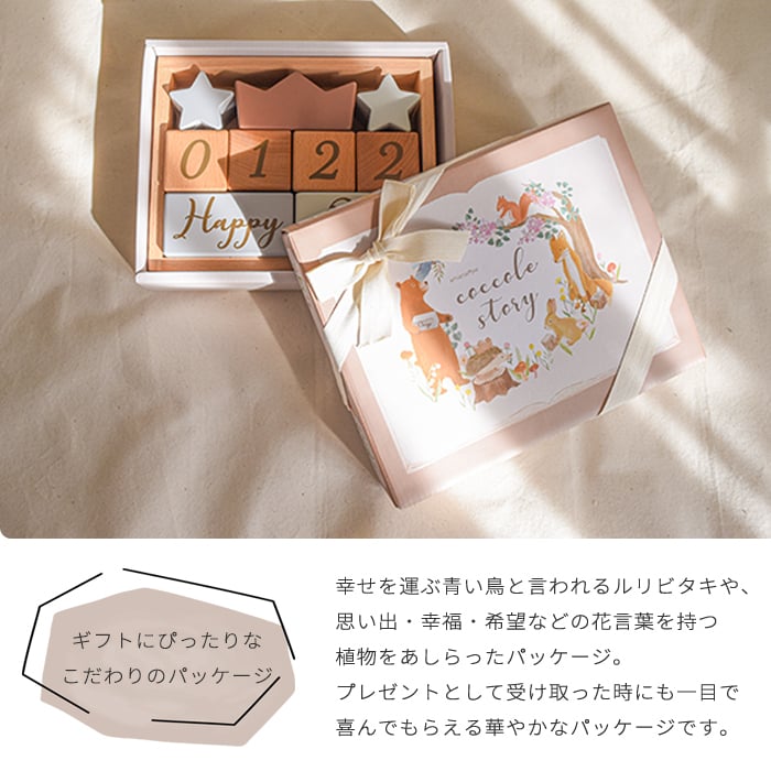 amanoppo あまのっぽ coccole story コッコレストーリー | ココリー エドインター 積み木 つみき ブロック 月齢フォト マタニティフォト アニバーサリー 誕生日 記念 写真 知育 玩具 おもちゃ トイ 木製玩具 木製 カレンダー くすみカラー 手形 足形 出産祝い