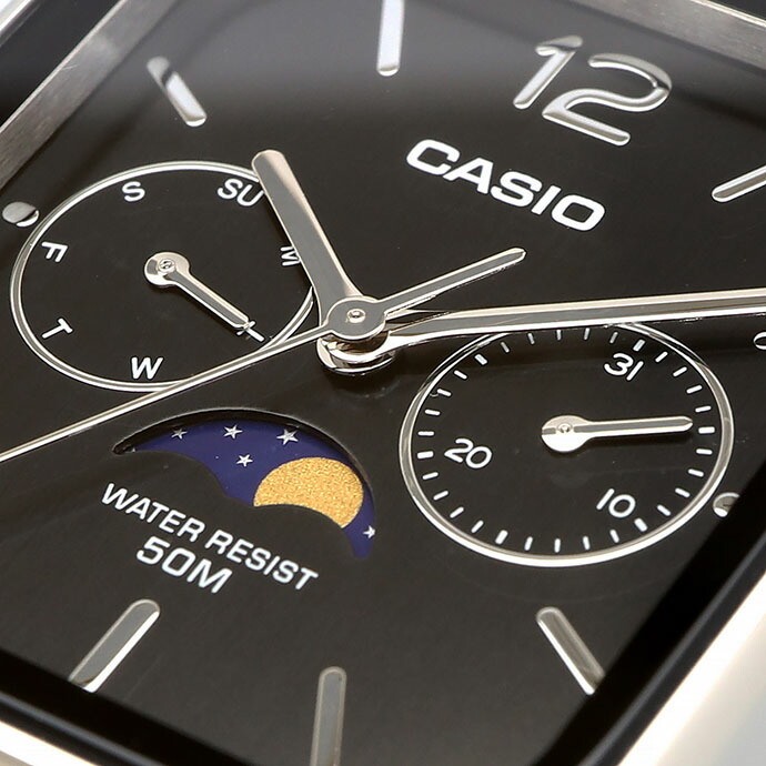 CASIO 腕時計 カシオ 時計 ウォッチ チープカシオ チプカシ ムーンフェイズ Moon phase アナログ メタルバンド メンズ MTP-M305D-1AV [並行輸入品]