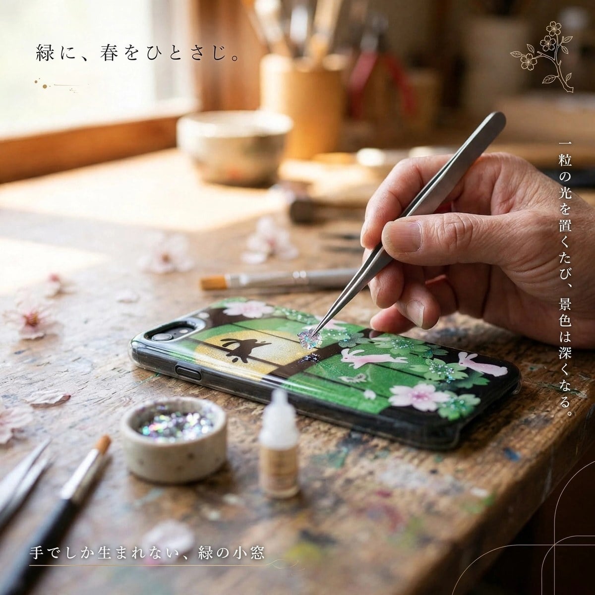 【全機種対応】スマホケース『江』名入れ 送料無料 和柄 和風 桜 職人 伝統工芸 ハンドメイド ハードケース 手帳型 iPhone 17 Xperia AQUOS Android 各機種対応