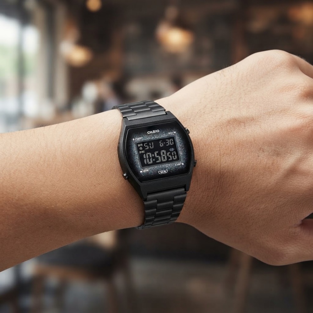 希少デザイン カシオ 腕時計 メンズ レディース オールブラック 黒 CASIO 海外モデル デジタル チプカシ レトロ 反転液晶 タイマー アラーム ストップウォッチ LED プレゼント ギフト 収納ケース付き 成人 卒業 入学