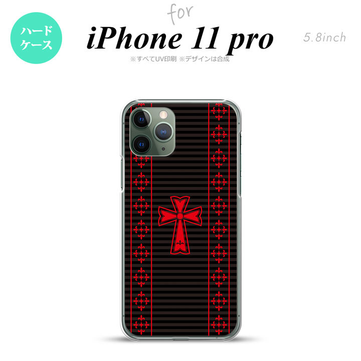 iPhone11Pro iPhone11 Pro スマホケース ハードケース ゴシック 黒 赤 メンズ レディース nk-i11p-1010