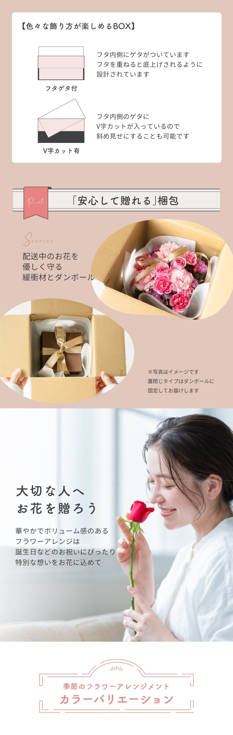 <季節のお花おまかせ>フラワーギフトボックスアレンジメント　リボン付き　 そのまま飾れる 生花 花市場から直送  父の日 お祝い お誕生日 結婚祝い フラワーボックス バラ カーネーション かわいい おしゃれ 女性 ギフト プレゼント 即日発送 手提げ付き  メッセージカード無料