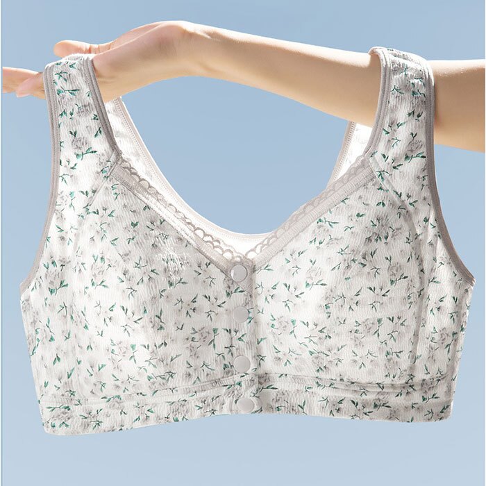 前開き ブラジャー 通販 前開きブラジャー ブラ ナイトブラ マタニティブラ 授乳ブラ フルカップ 前あき ボタン コットン 綿 吸汗性 通気性 フロントボタン ゆったり 着脱簡単