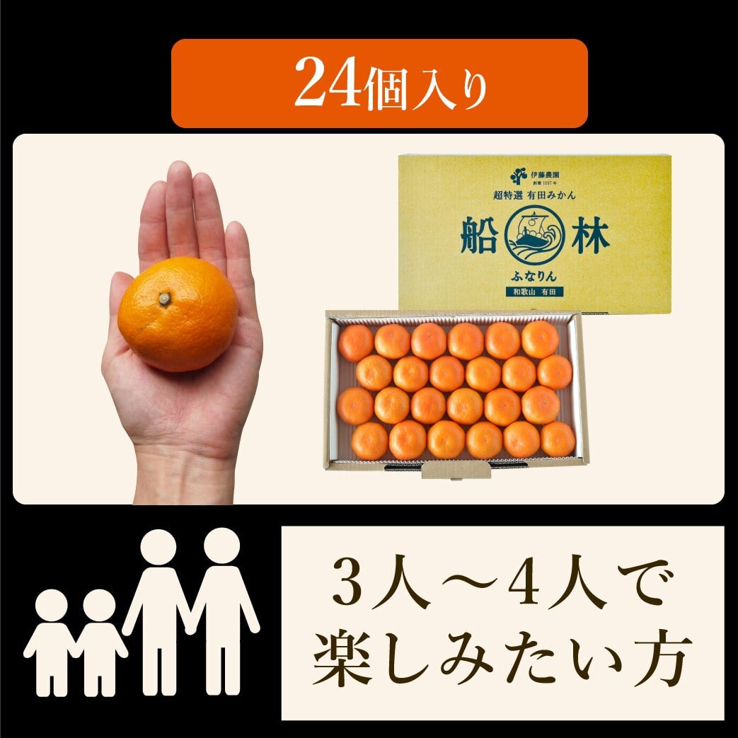 みかん 超特選 有田みかん 送料無料 小玉 高級 糖度12度以上 光センサー選果 船林 ふなりん S M 22～24個 約1.5kg 和歌山 手詰め ご当地 お贈答 結婚 出産 内祝い 誕生日プレゼント ギフト 誕生日 結婚祝い 出産祝い 内祝い ギフト