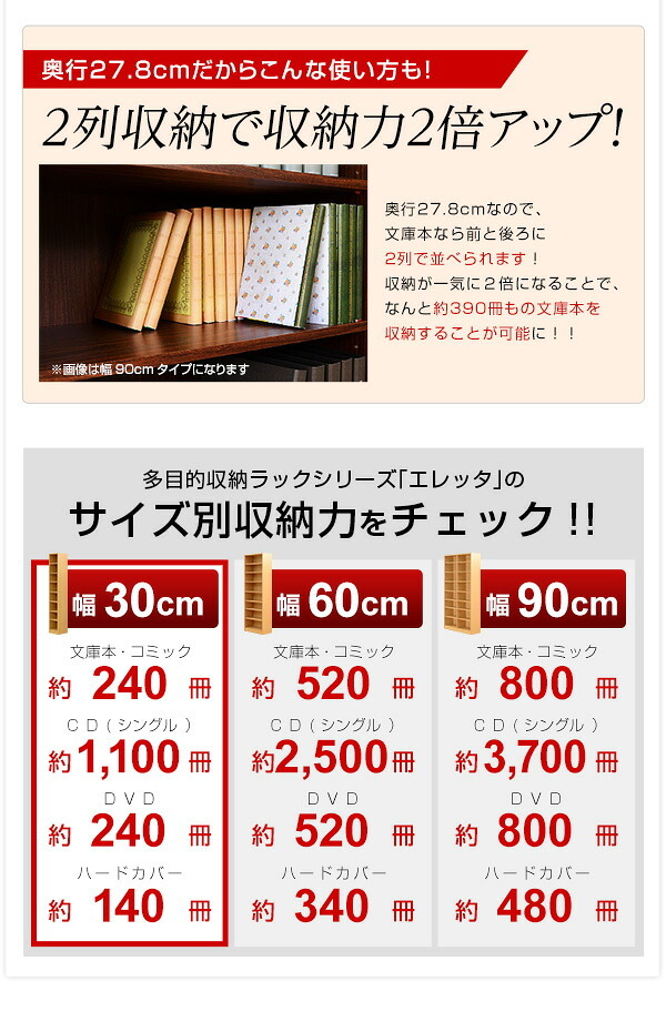 本棚 スリム 大容量 幅30cm 高さ180cm コミックラック 漫画収納 可動棚6枚 隙間収納 省スペース ブックシェルフ CD DVD 収納棚 オープンラック 木製 おしゃれ ホワイト ナチュラル ダークブラウン 新生活