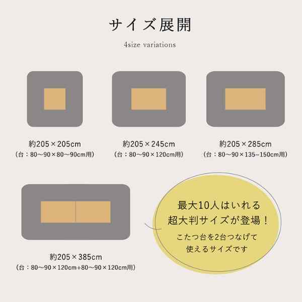 こたつ布団長方形大国産花柄掛け単品約205×385cm