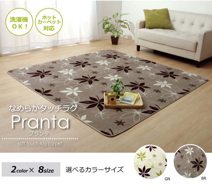 ラグ カーペット 3畳 洗える 抗菌 防臭 無地 『WSプランタ』 約200×250cm （ホット 対応）