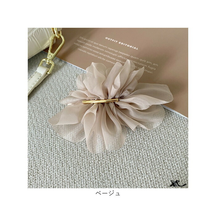 バレッタ 大きめ 通販 シフォンバレッタ ヘアアクセサリー レディースヘアアレンジ 大人可愛い ヘアクリップ まとめ髪 上品清楚 髪飾り 普段使い 通勤 通学 結婚式 二次会 髪留め パーティヘア飾り 簡単ヘアアレンジ イベントヘア