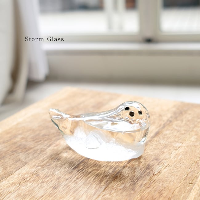 Storm Glass ストームグラス アザラシ[気象計 天気予報 インテリア オブジェ 置物 かわいい おしゃれ インテリア雑貨 ガラス プレゼント ギフト 雑貨 結晶 天気 置き物 贈り物 アニマル 動物 ガラス雑貨 インテリア小物]