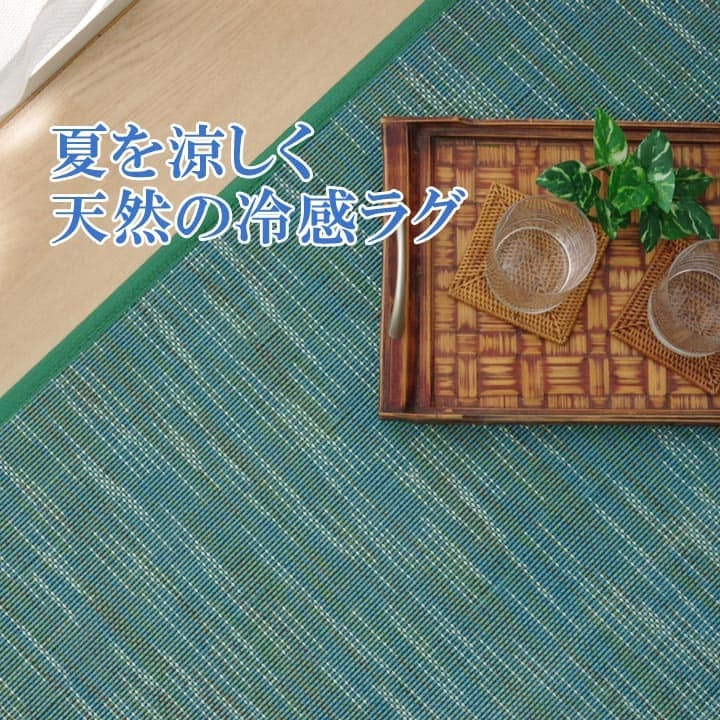 ラグ カーペット 無地 シンプル バンブー 竹 『DXフォース』 約190×190cm
