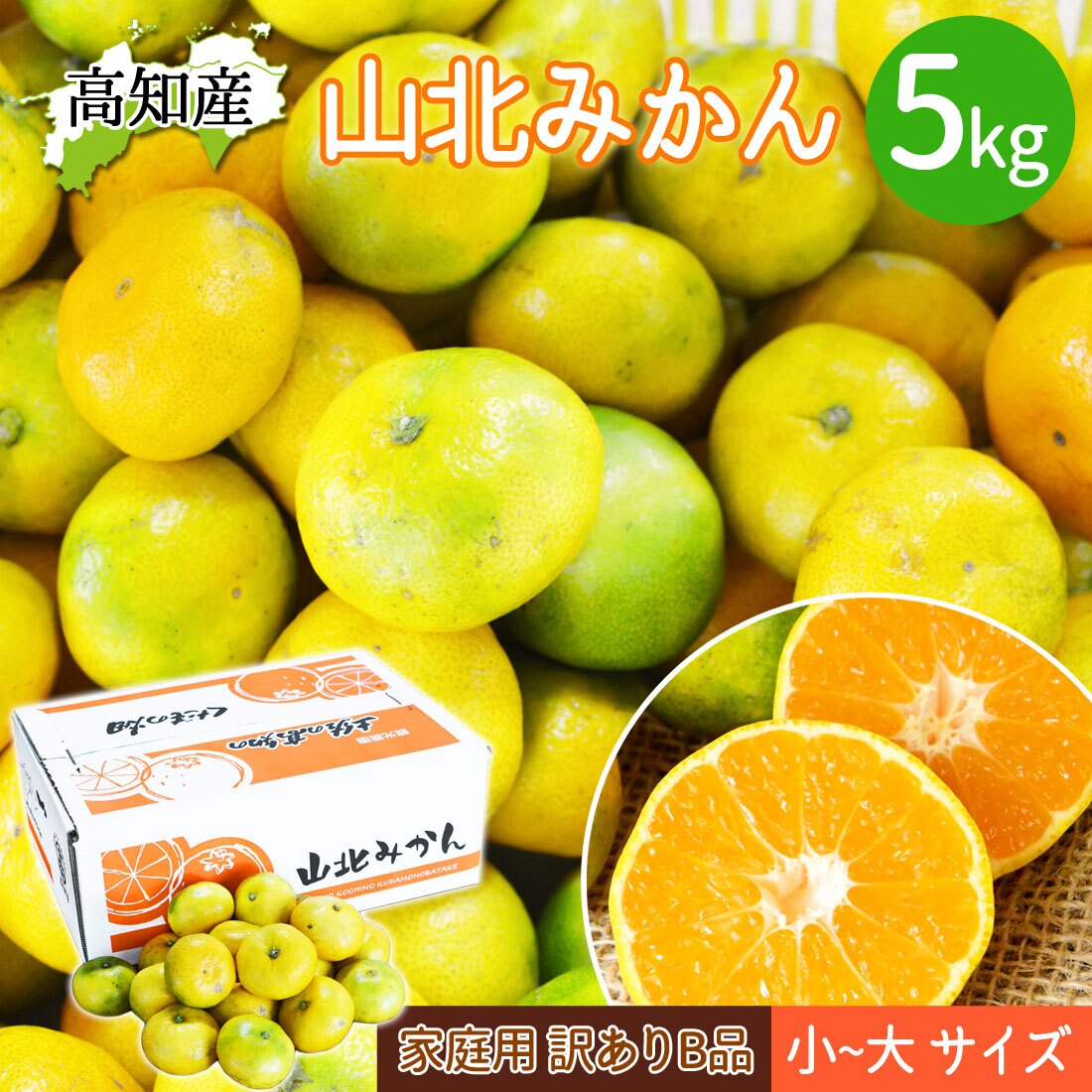 みかん 山北みかん くだもの畑 家庭用訳あり B品 高知産 約5kg 蜜柑 温州みかん 露地 小玉 小粒 中玉 大玉 果物 旬 ミカン 家庭用 甘くておいしい 高知県産 産地直送 産直 農家さんの手詰めミカン やみつきになる山北みかん【送料無料】
