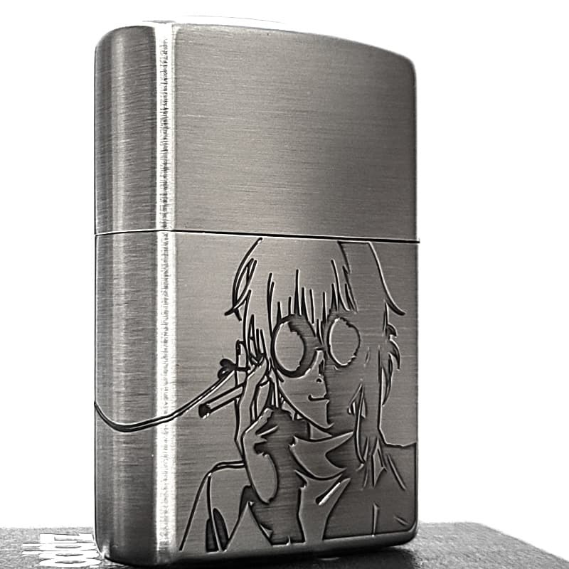 ZIPPO アニメ よふかしのうた 七草ナズナ 鶯餡子 ジッポーライター Season2 シルバー エッチング彫刻 両面加工 可愛い キャラクター かわいい メンズ レディース ギフト プレゼント
