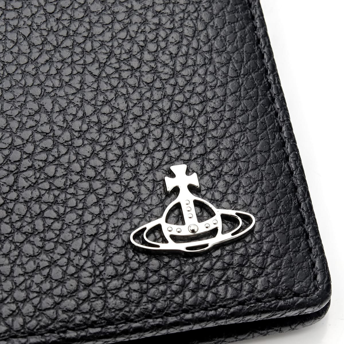 ヴィヴィアンウエストウッド 財布 メンズ 二つ折り財布 Vivienne Westwood 51120008 L001J LA N401 ブラック 黒 グレインレザー 本革 小銭入れなし コンパクト オーブ ロゴ 札入れ ギフト プレゼント