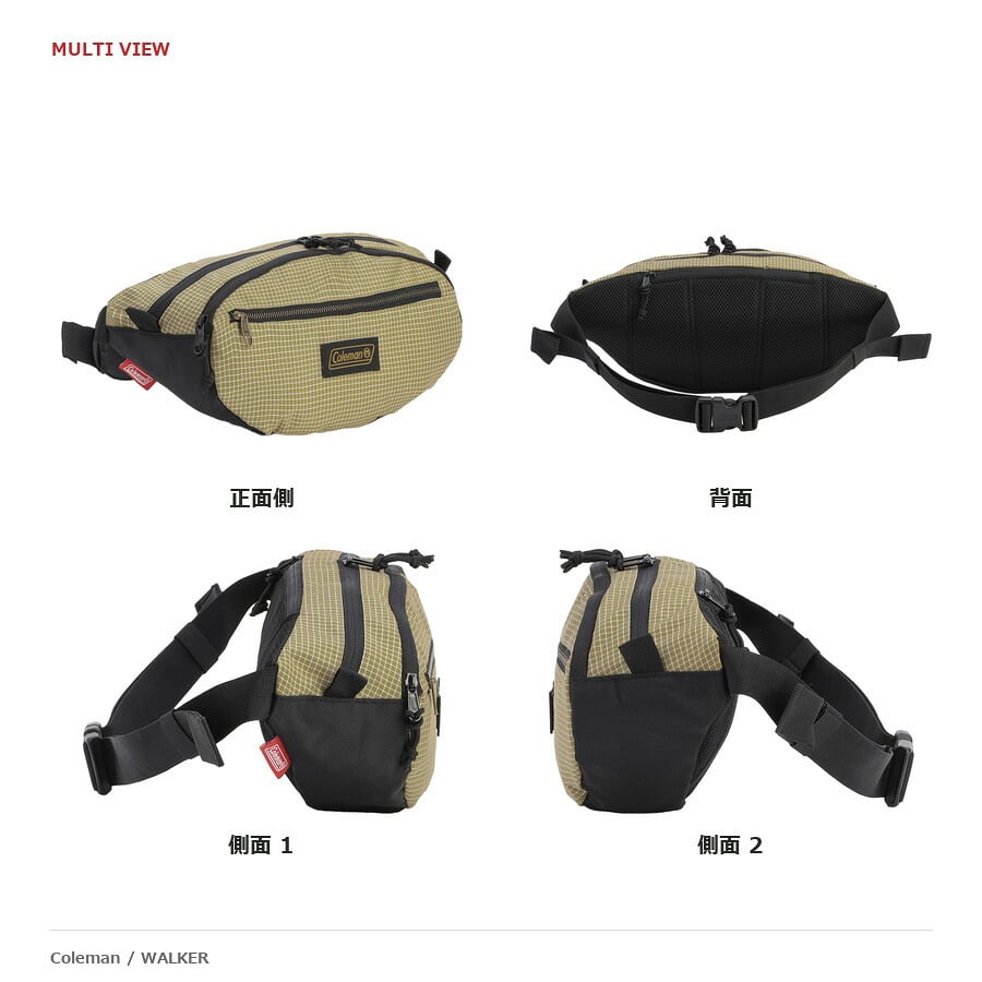 Coleman コールマン ボディバッグ ウエストバッグ 斜め掛け ウォーカーウエスト5  ユニセックス 男女兼用 普段使い 使いやすい コンパクト