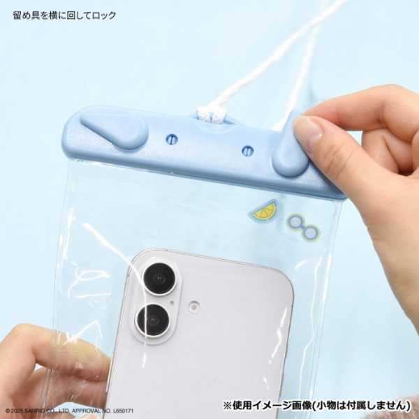 サンリオ 防水ポーチ シナモロール スマホケース 防水ケース ネックストラップ付き IPX6 キャラクター グッズ 雑貨 iPhone Android 対応 海 プール レジャー アウトドア フェス サンリオ正規ライセンス品