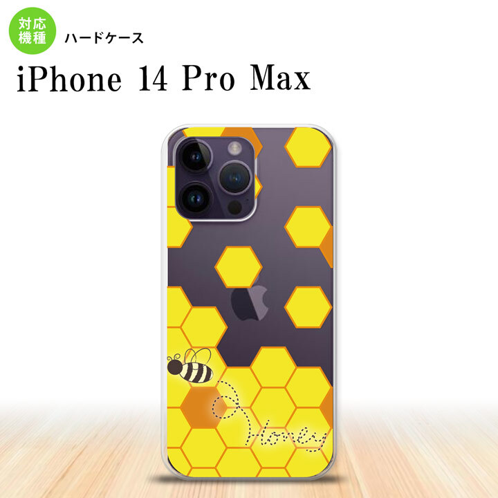 iPhone14 ProMax iPhone14 Pro Max スマホケース 背面ケース ハードケース ハニー クリア 黄 2022年 9月発売 nk-i14pm-1685