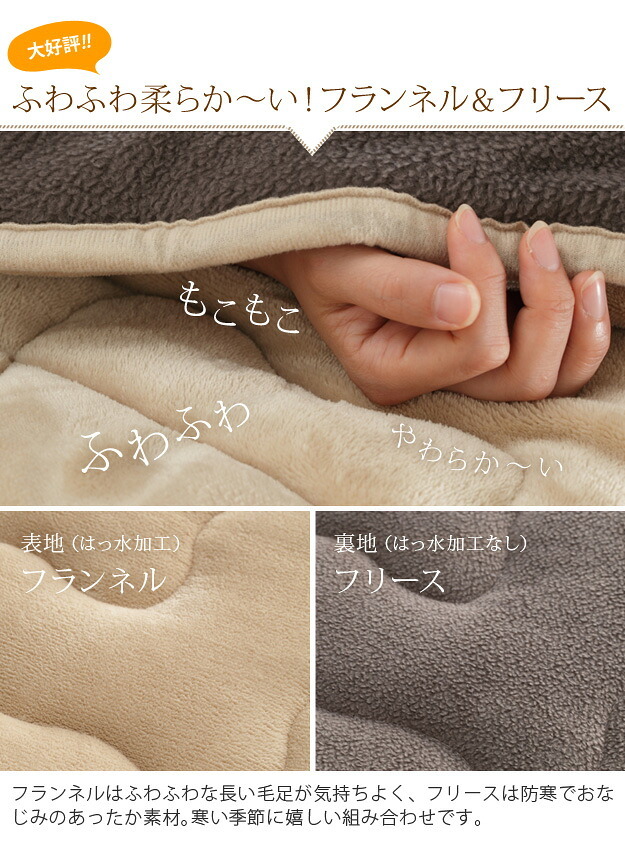 こたつ布団 長方形 省スペース はっ水リバーシブル省スペースこたつ布団-モルフ 90x60cmこたつ用(200x170cm) 撥水 洗える 保温 掛け布団 かけふとん コタツ 炬燵 こたつぶとん シンプル カジュアル テレワーク リモートワーク 冬用