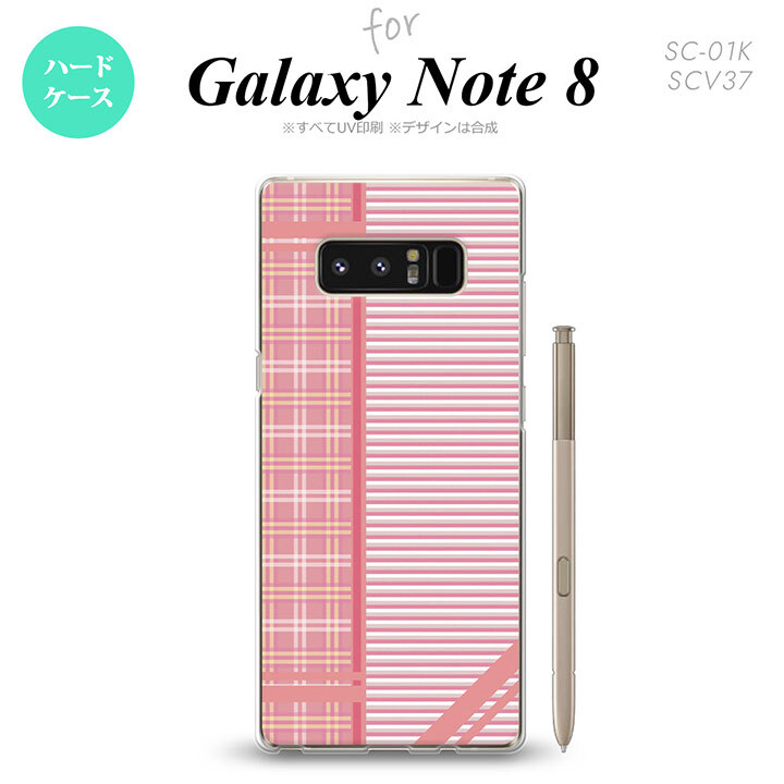 【SC01K】【スマホケース/スマホカバー】【ギャラクシー ノート8】SC01K スマホケース Galaxy Note8 SC-01K カバー ギャラクシー ノート8 チェック・ボーダー 赤 nk-sc01k-1606【メール便送料無料】