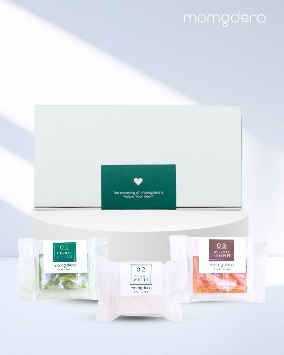 momgdero 「Craft Soap」ギフトセット(ミニサイズ30g×3種セット) 箱入り ギフト プレゼント お試し 石鹸 洗顔料 