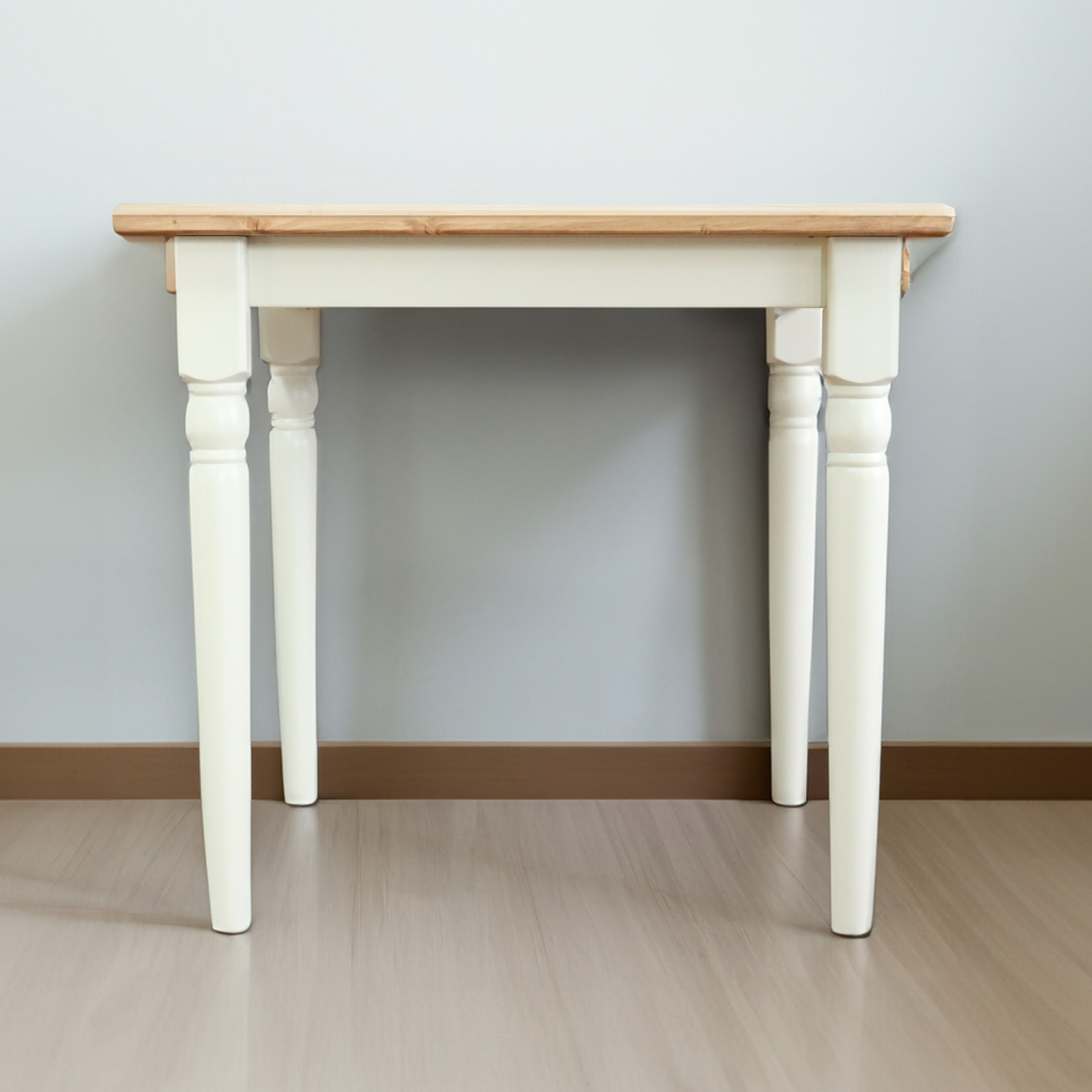 ダイニングテーブル ラベンダー 無垢材 パイン材 天然木 80×80cm・135×80cm W80xD80xH72cm / W135xD80xH72cm 食卓テーブル 木製 食卓机 リビング ダイニング ホワイト おしゃれ 新生活