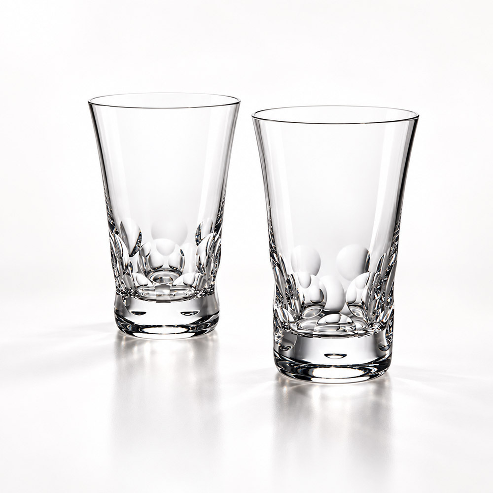 卒業 退職 名入れ ペアギフト SXX Baccarat バカラ ベルーガ ハイボールグラス 35cl 2点セット リボン・ショッパー付 専用BOX入り / プレゼント ギフト 両親 夫婦 結婚 金婚式 銀婚式 退職 記念 誕生日 長寿 祝い