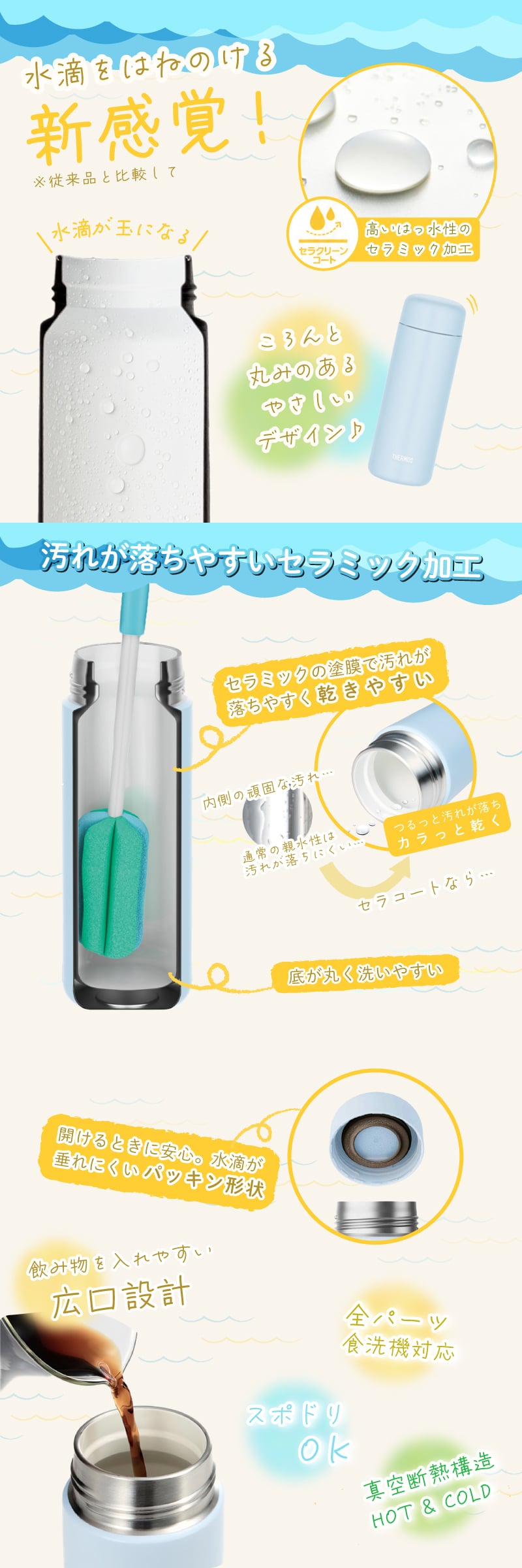 ★【名入れ無料　プレゼント】サーモス THERMOS 真空断熱ケータイマグ JPB-500 全3色 超軽量 食洗機対応《マーク》セラミック加工 はっ水 魔法瓶構造 ステンレス 丸洗いOK 洗いやすい 直飲み 名入れ無料 名入れ水筒 名入れケータイマグ オリジナル プレゼント 即日可 60代