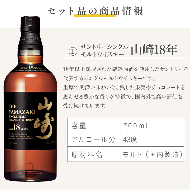 山崎 山崎18年 名入れ お酒 ロックグラス サントリー シングルモルト 700ml ジャパニーズ ウイスキー  名前入り プレゼント ギフト 面白い センス 定年退職 還暦祝い 退職祝い 男性 女性 お祝い 古希 喜寿 傘寿 米寿 卒寿 白寿 百寿 敬老の日