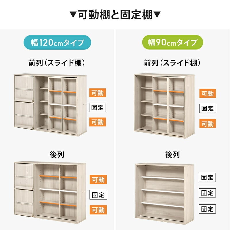 収納家具 ラック スライド棚付きコミック 大容量 幅120cm 奥行33cm コミック約285冊 扉付き収納 壁面収納 書斎 文庫本 DVD CD 書類 雑誌 絵本 漫画 整理 魅せて 隠して すっきり収納 木目調 リビング収納 高さ調節 縦積み 連結