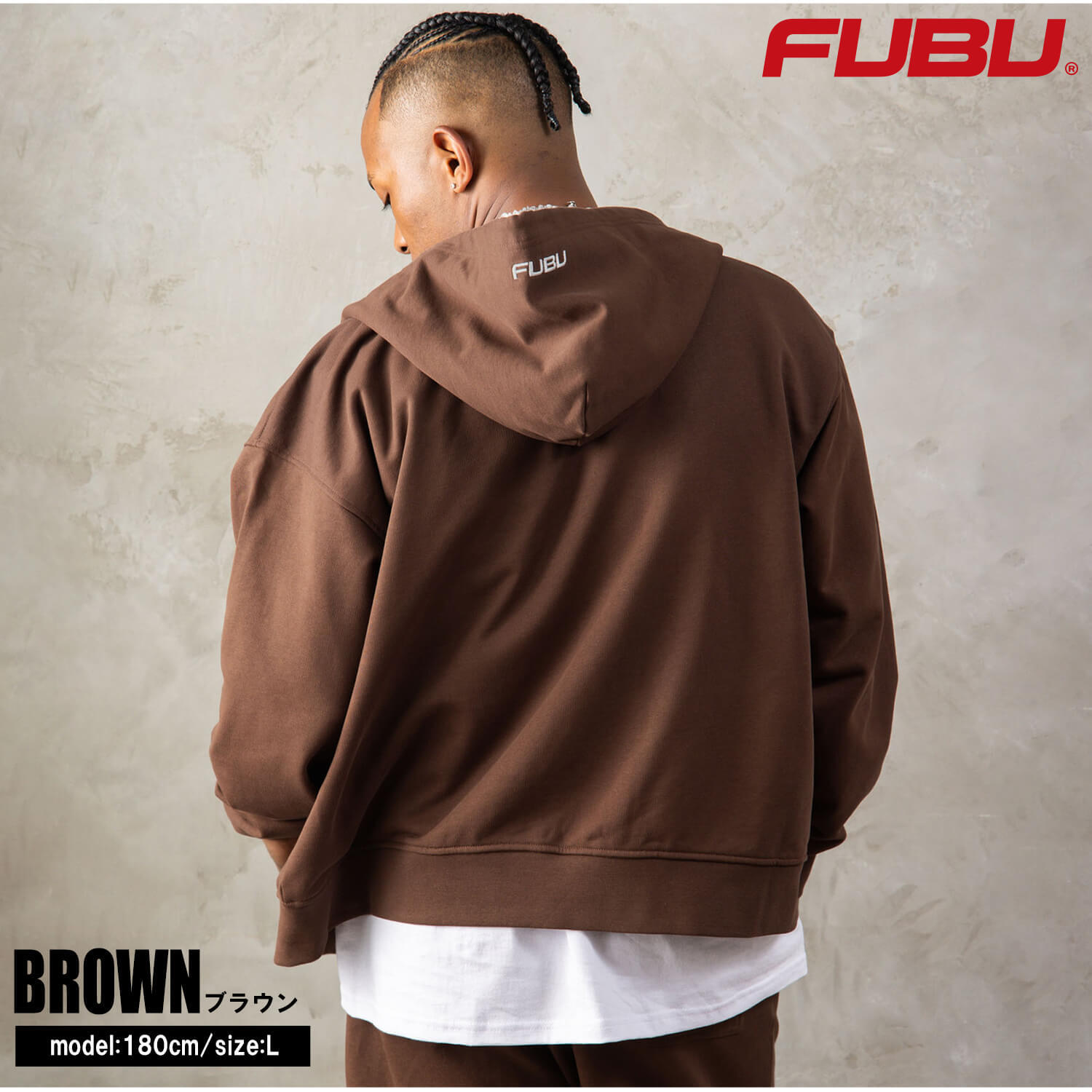 FUBU フブ パーカー メンズ レディース fam-62705 OGロゴ ジップ フーディー フルジップ ジップアップ スウェット サガラ刺繍 ワッペン ビッグシルエット ストリート ヒップホップ ダンス カジュアル トップス M L XL XXL 2026FW Karlas