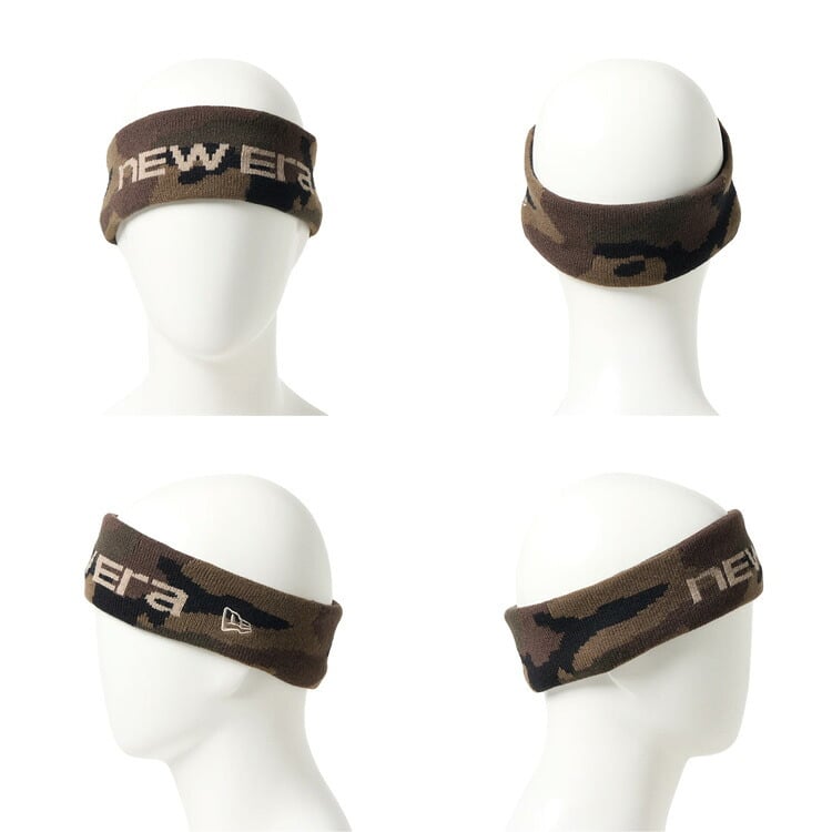 ヘアバンド NEWERA ニューエラ ニットヘアバンド ヘッドバンド スポーツバンド 15135208 15135209 汗止め 秋冬 内側フリース 幅広 メンズ レディース ユニセックス ウッドランドカモ 迷彩 ブラック ジュニア ヨガ ジム サッカー テニス ランニング ダンス トレーニング