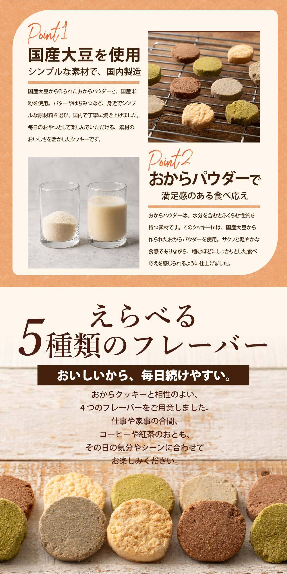 訳あり 小麦粉不使用 おからクッキー 【種類と内容量が選べる100g~600g】※割れ欠けあり おからパウダー 大豆 低糖質 糖質制限 小腹サポート 高たんぱく 雑穀スイーツ