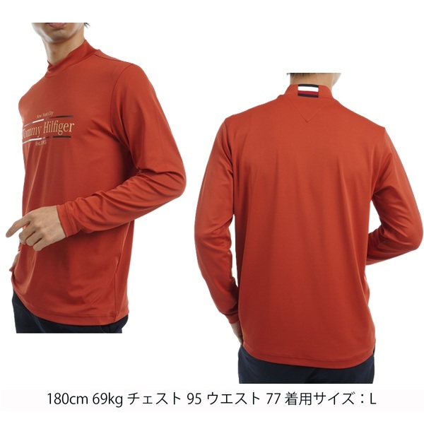 トミーヒルフィガー ゴルフ メンズ フロントロゴ 長袖モックネックシャツ TOMMY HILFIGER GOLF THMA465 秋冬モデル お誕生日祝い お祝い 記念品 お父さん 父の日 彼氏 男性 30代 40代 50代 60代  還暦祝い 敬老の日 人気プレゼント プレゼント