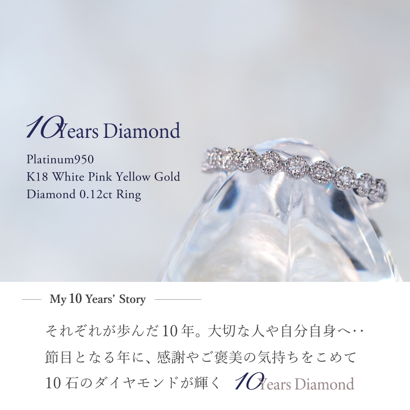ダイヤモンド リング 指輪 ピンキーリング ピンキー ミルグレイン 0.12ct K18 18K 18金 プラチナ プラチナ950 ダイヤ 女性 レディース 誕生日 記念日 結婚記念日 錫婚式 10年 10周年 プレゼント ギフト 誕生日プレゼント 自分へのご褒美 20代 30代 40代 50代 60代 妻 彼女 ゴールド ホワイトゴールド ピンクゴールド イエローゴールド ダイヤ 金属アレルギー