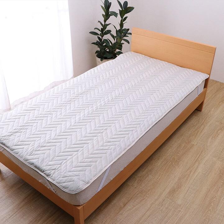 オールシーズン 快適睡眠 パッド 洗える アレルプルーフ 抗菌 消臭 アレル物質吸着 洗濯機OK 四隅ゴムバンド付き ズレにくい シングル 100×200cm