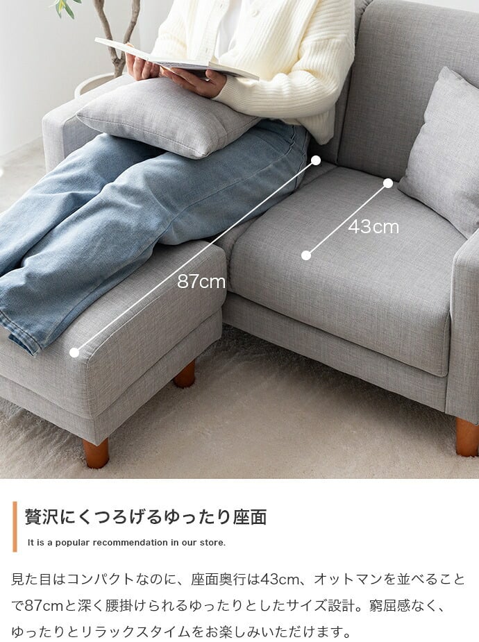 ソファ 座椅子 ー 2人掛け コンパクト 一人用 2.5人掛け 二人掛け 北欧 ロー 一人暮らし ポケット付き 収納付き おしゃれ ファブリック