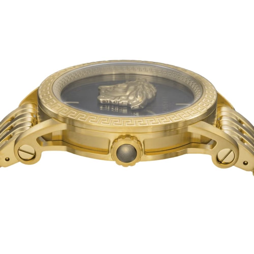 ヴェルサーチェ 腕時計 メンズ ゴールド ブラック 43mm VERSACE PALAZZO EMPIRE パラッツォ エンパイア メデューサ スイス製 メンズ腕時計 高級 ブランド おしゃれ プレゼント ギフト 卒業 入学 お祝い