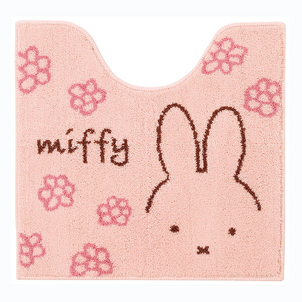 ミッフィー miffy トイレマット ラインフラワー ピンク トイレ用品