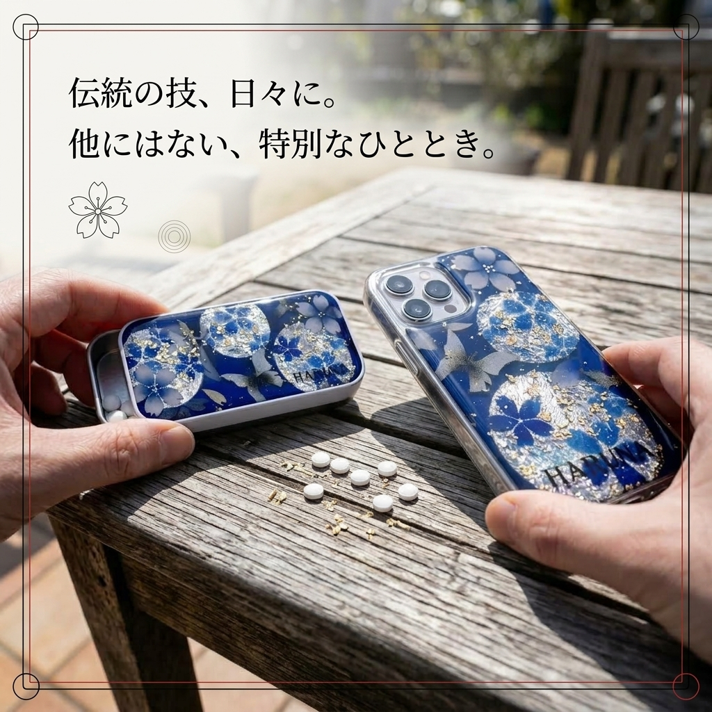 職人の手作り！和柄FRISKケース『野』フリスク タブレット ミント 名入れ 職人 手作り ハンドメイド 送料無料 伝統工芸 桜 和モダン 和柄 和風 和雑貨 ギフト プレゼント 贈り物