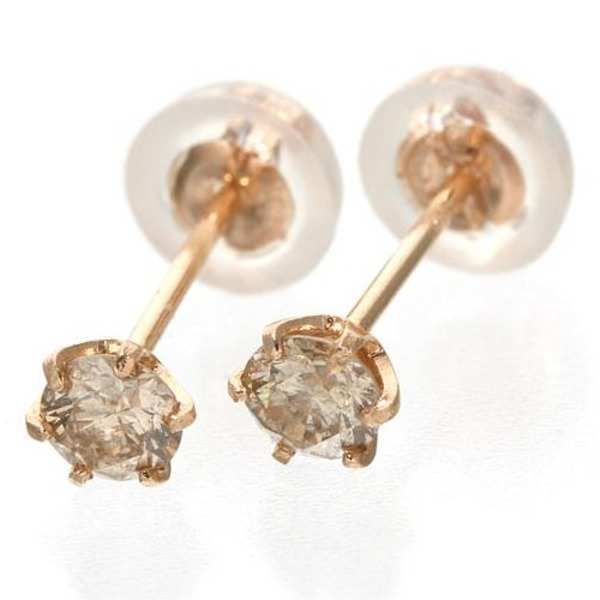 ダイヤモンドピアス 0.2ct K18 ピンクゴールド 1粒ダイヤ ピアス レディース シンプル 18金 18K ジュエリー アクセサリー ギフト プレゼント 贈り物 記念日 誕生日