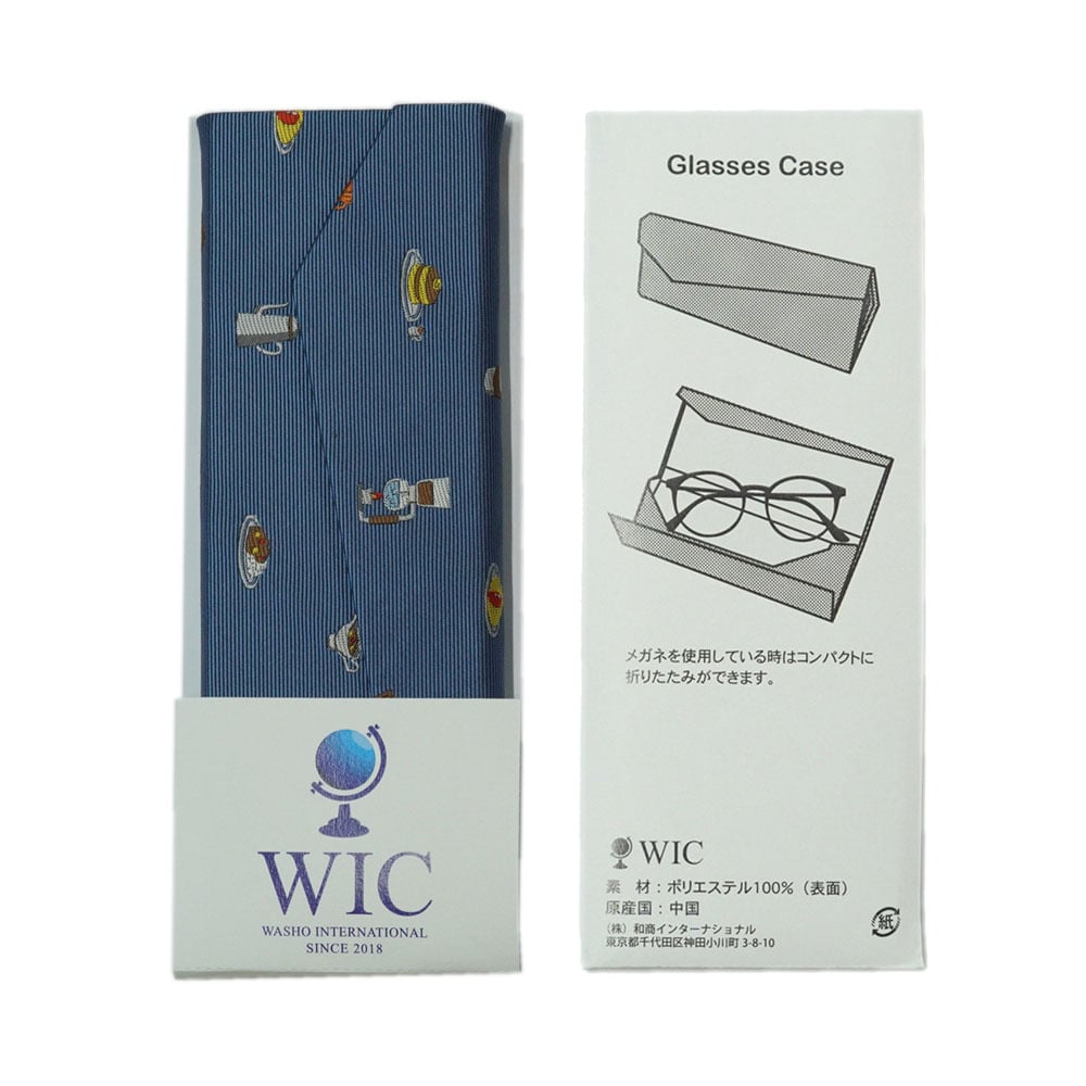 WIC DESIGN／ メガネケース（神保町モチーフ柄)  折り畳み式 眼鏡ケース スリム クリスマス バレンタインプレゼント ギフト　ブランド  キャラクター WICPP503933VG