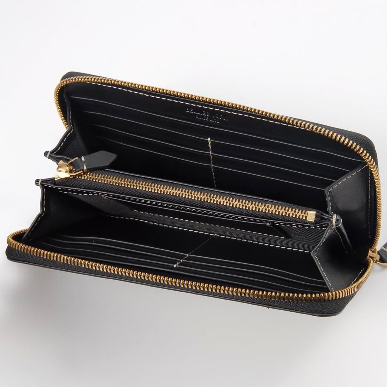 ベリーズヨーク　BELLIES YORK　ラウンドファスナー長財布　BYTM1878BK　ブラック　ベジタブルタンニン　イタリアンレザー　牛革　”エイジングを楽しむ革小物”