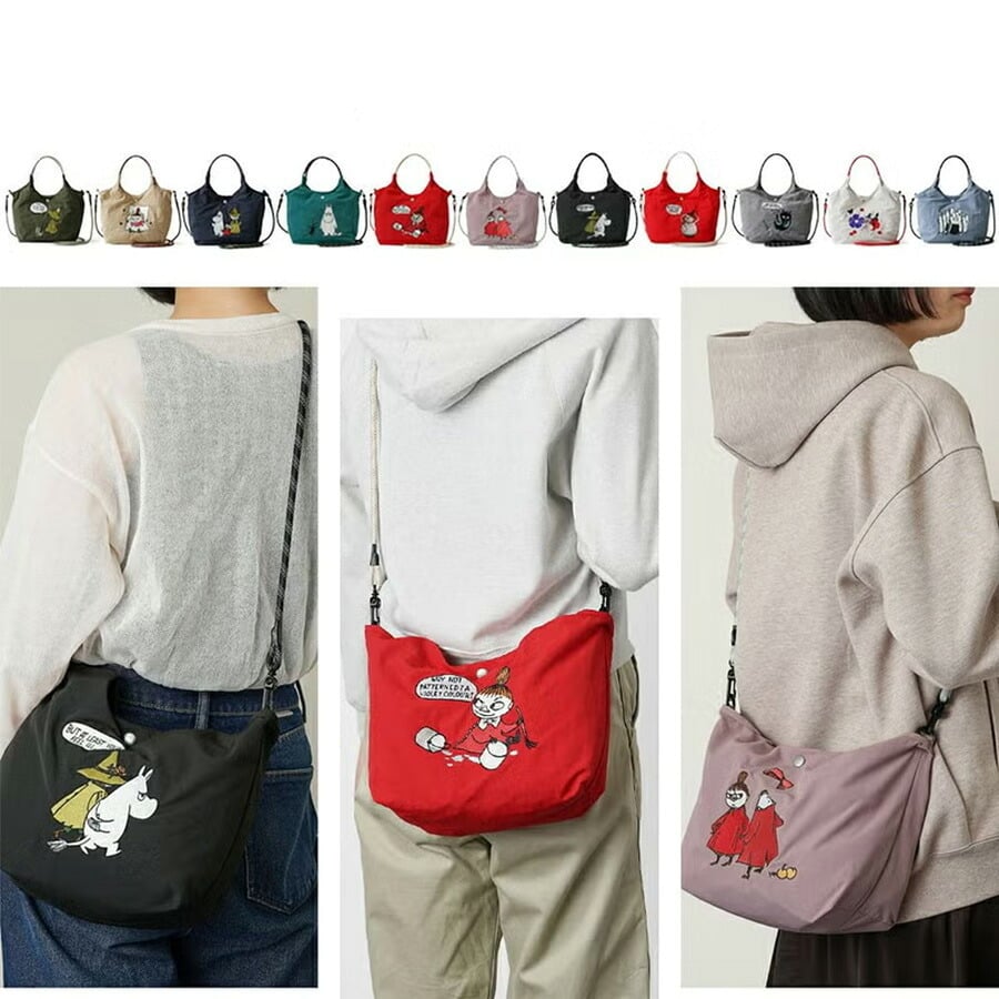 【MOOMIN】rmpk02 ショルダートートバッグ 2WAYバッグ 手持ち 斜め掛け キャラクター レディース ギフト 母の日 ネイビー