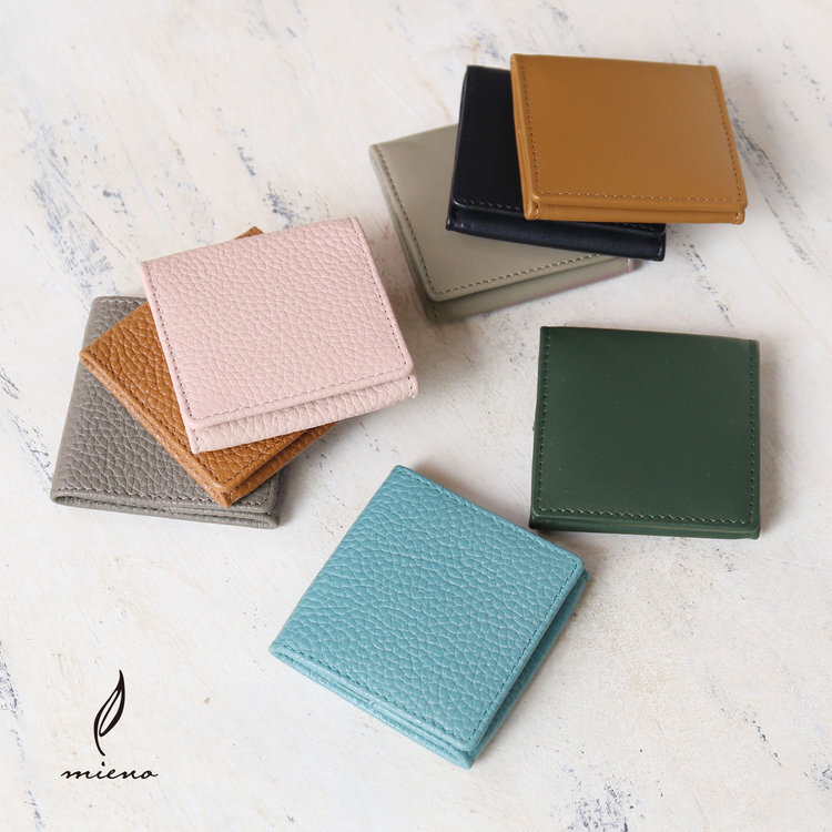 小銭入れ メンズ 小さい 牛革 BOX型 小銭入れ 本革 レザー ブランド 革 レザー小物 小物 贈り物 プレゼント mieno Diva コインケース 【ネコポスで送料無料】 【名入れ 可能】 5F (07000399-mens-1r)