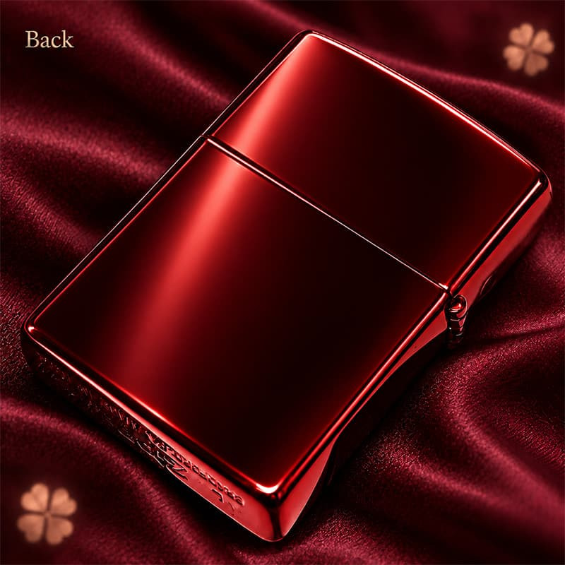 ZIPPO ライター クローバーキャット  ペアジッポ ねこ 赤金 猫 青銀 ロゴ レッド＆ゴールド 四つ葉 かわいい おしゃれ  ブルー＆シルバー 銀差し ネコ 金差し お揃い 可愛い 女性 レディース メンズ ギフト プレゼント