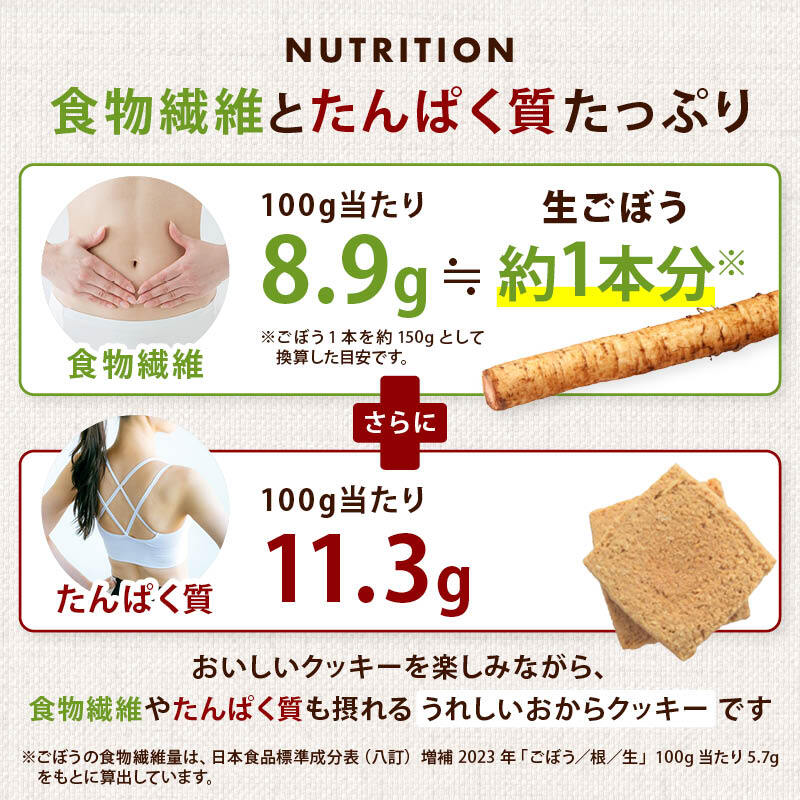 前田家 玄米豆乳おからクッキー 120g/250g/500g（250g×2袋）かたい おからクッキー 食品添加物不使用 卵・乳製品不使用 焙煎玄米粉 豆乳 食物繊維 たんぱく質 チャック付き おやつ 送料無料 MAEDAYA