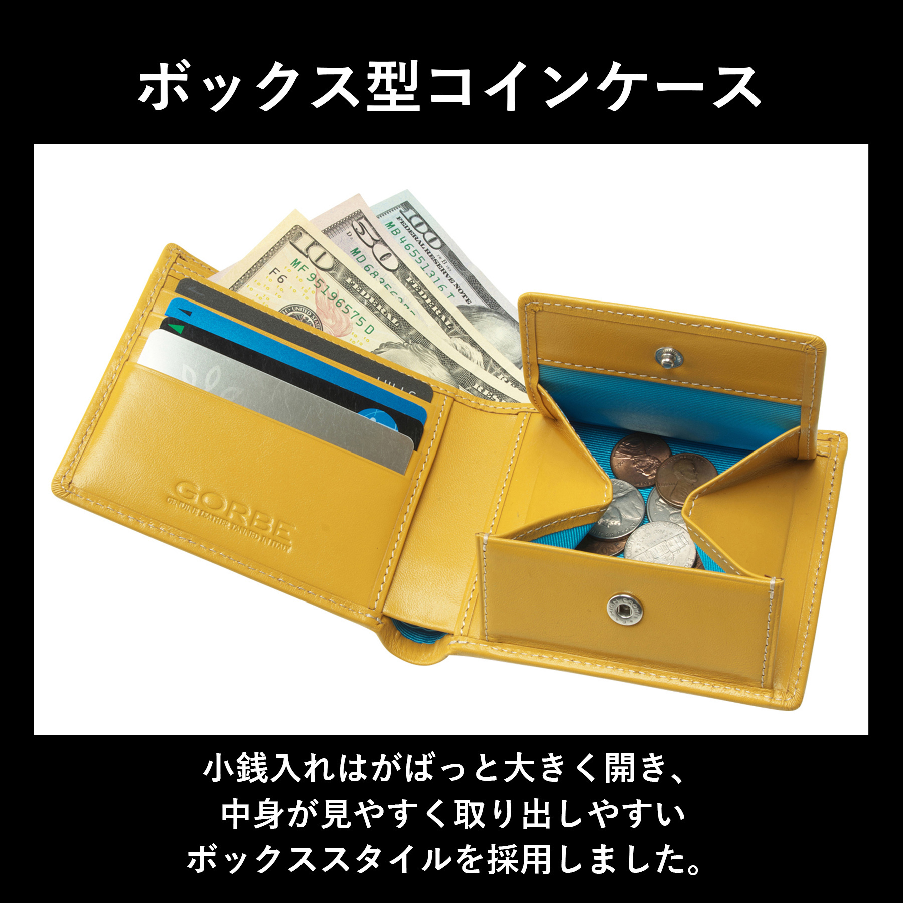 ［ゴルベ］ 財布 レディース イタリアンレザー 二つ折り 送料無料 名入れ無料 ギフト