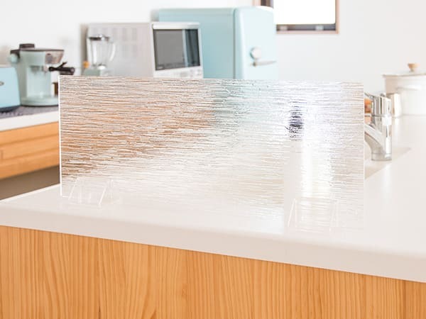 水はね防止スタンド キッチン シンク 水はね防止 パネル プレート 仕切り スタンド アクリル 置くだけ 洗える 簡単 便利 防水 Acurio アクリオ MHB-900J 幅90cm 台所 清潔 クリア 丸洗いOK 目隠し 吸盤