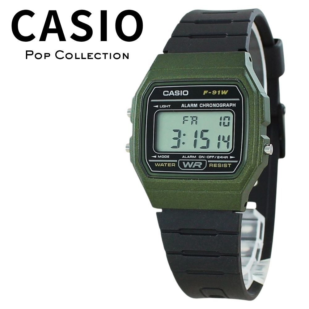 箱なし カシオ 腕時計 メンズ レディース CASIO デジタル カーキグリーン ブラック 軽量 薄型 レトロ スポーツ 海外モデル 逆輸入 ストップウォッチ アラーム LEDライト シンプル 誕生日 プレゼント ギフト 成人 卒業 入学